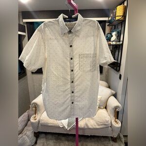 Old Ranch Men's White Short Sleeve Shirt size Large